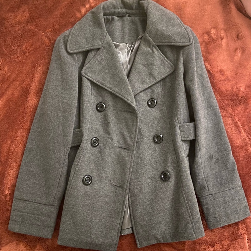 George Dark Gray Pea Coat